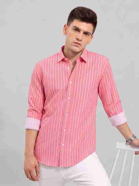 WOXEN Men Regular Fit Striped Spread Collar Casual Shirt - Image 5