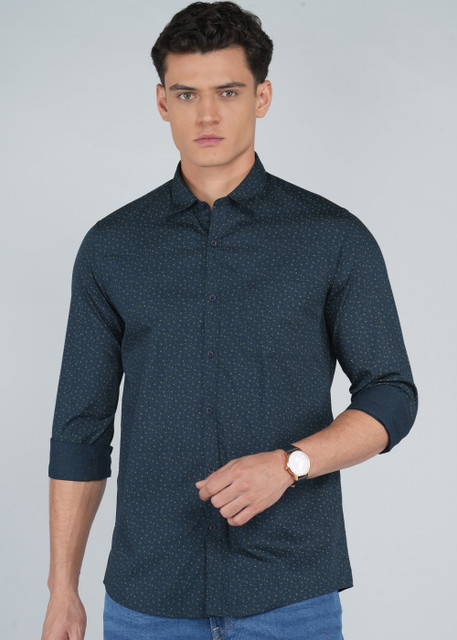 PETER ENGLAND Men Printed Formal Blue Shirt