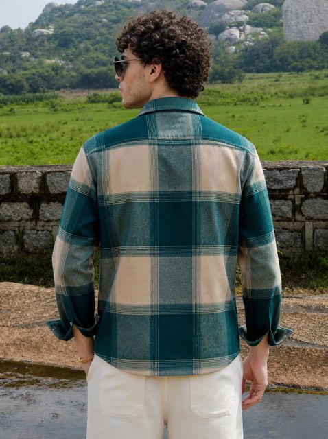 METRONAUT Men Regular Fit Checkered Spread Collar Casual Shirt - Image 6