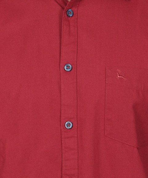 PARX Men Solid Casual Red Shirt