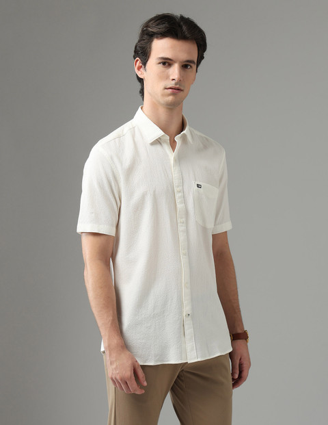 arrow short sleeve white dress shirt Arrow 17 1/2 Mens Short Sleeve Dress Shirt White New