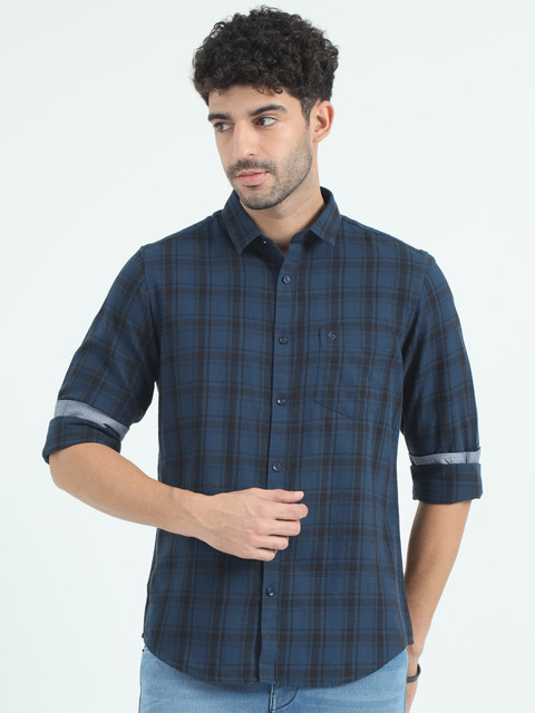Classic Polo Men Checkered Casual Blue, Black Shirt Buy Classic