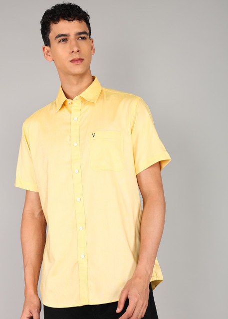 VAN HEUSEN SPORT Men Printed Casual Yellow Shirt Buy VAN HEUSEN