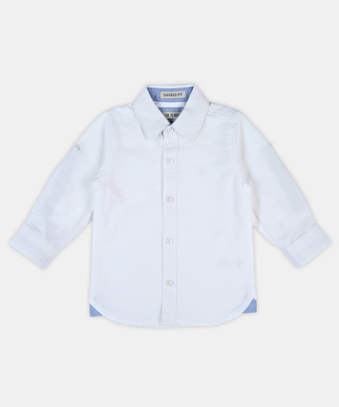 tiniberry Baby Boys Self Design Casual Light Blue Shirt Buy