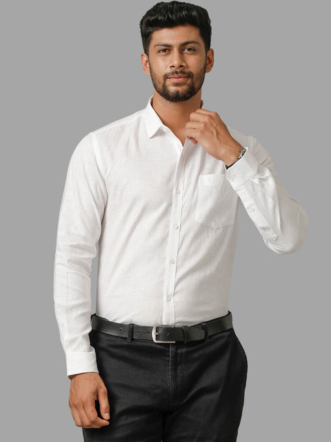 Ramraj Cotton White Long Sleeve Formal Ramraj Cotton Cotton