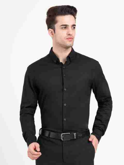 RED TAPE Men Solid Formal Black Shirt - Buy RED TAPE Men Solid Formal Black  Shirt Online at Best Prices in India | Flipkart.com