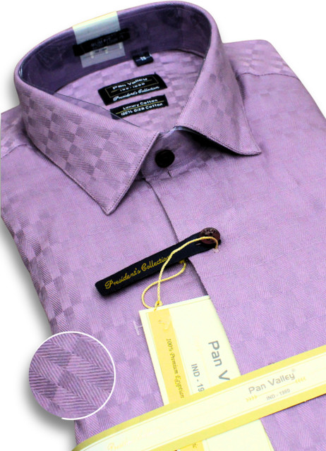 strapless open back dress Lavender Purple Floral Printed Cotton Shirt for Men main image 1