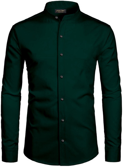 MILDIN Men Solid Casual Dark Green Shirt - Buy MILDIN Men Solid Casual Dark  Green Shirt Online at Best Prices in India | Flipkart.com