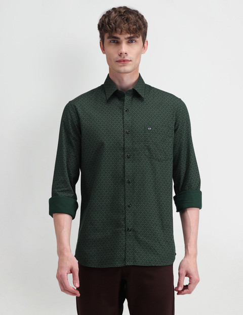 ARROW Men Printed Casual Green Shirt - Buy ARROW Men Printed Casual Green  Shirt Online at Best Prices in India | Flipkart.com