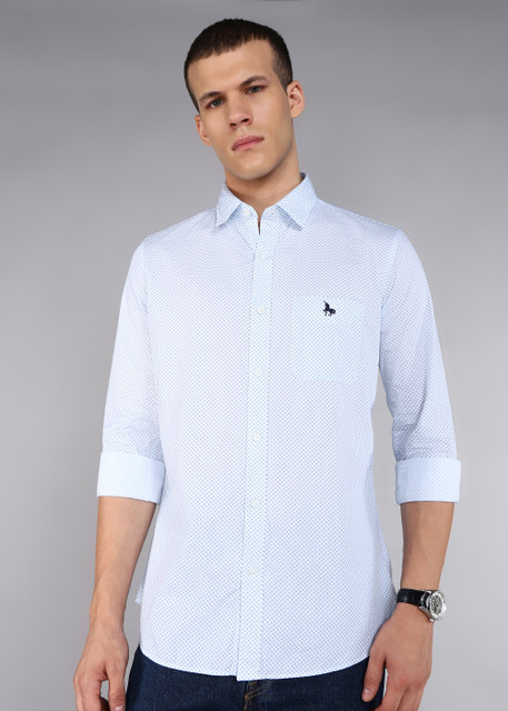 VAN HEUSEN SPORT Men Printed Casual Grey, Blue Shirt