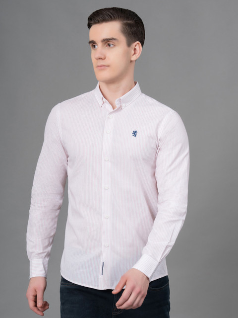 RED TAPE Men Solid Casual White Shirt
