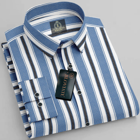 JYOTINOXFASHION Men Striped Casual Light Blue Shirt - Buy