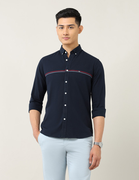 Arrow Sport Men Solid Casual Blue Shirt - Buy Arrow Sport Men Solid Casual  Blue Shirt Online at Best Prices in India | Flipkart.com