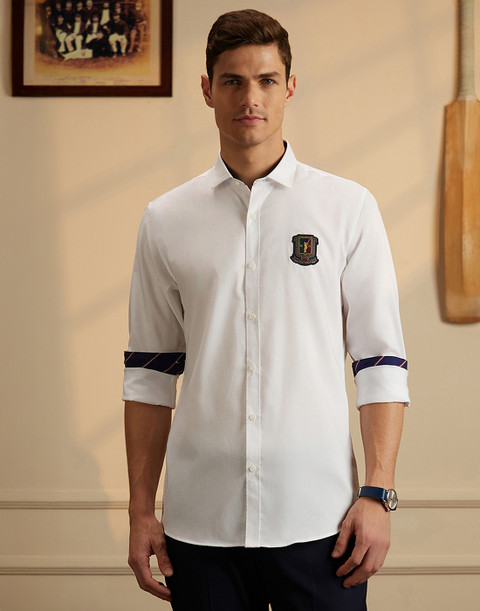 PETER ENGLAND Men Solid Casual White Shirt Buy PETER ENGLAND Men