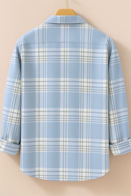 FOXEY Men Regular Fit Checkered Spread Collar Casual Shirt - Image 6