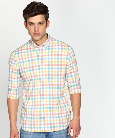 NAUTICA Men Checkered Casual Dark Green Shirt - Buy NAUTICA Men Checkered  Casual Dark Green Shirt Online at Best Prices in India | Flipkart.com