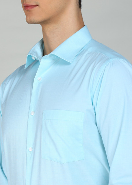 PARK AVENUE Men Solid Formal Blue Shirt - Buy PARK AVENUE Men