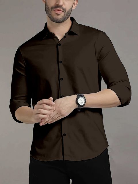 Ark Fashions Men Solid Casual Black, Brown Shirt - Buy Ark Fashions Men  Solid Casual Black, Brown Shirt Online at Best Prices in India |  Flipkart.com