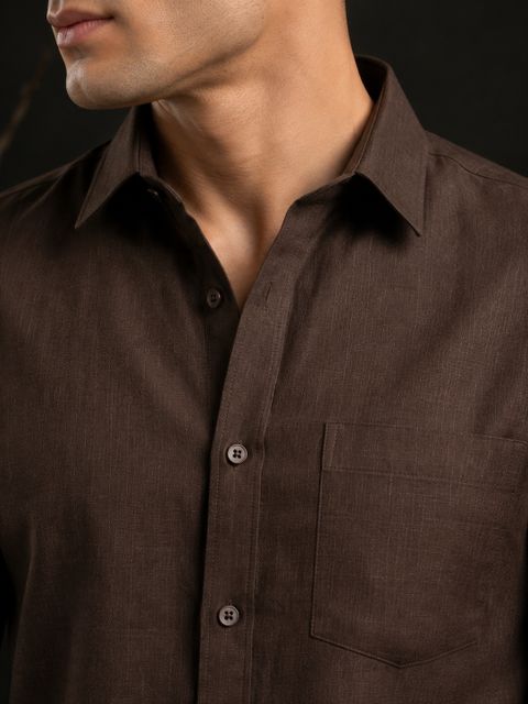 Roadster Men Regular Fit Self Design Spread Collar Casual Shirt - Image 8