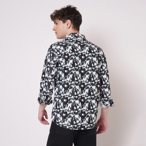 、 trybuy Men Printed Party Black Shirt - Buy trybuy Men Printed