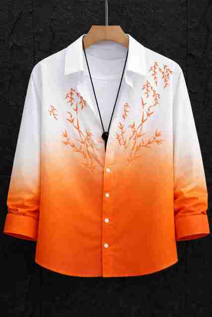 fayde ki deal Men Regular Fit Floral Print Ribbed Collar Casual Shirt - Image 2