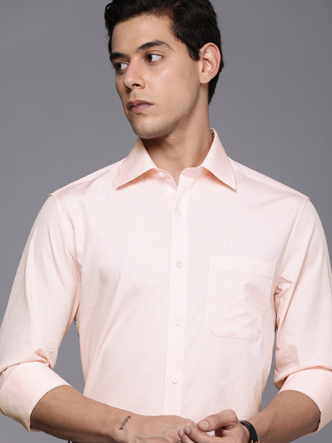 LOUIS PHILIPPE Men Solid Formal Pink Shirt Buy LOUIS PHILIPPE