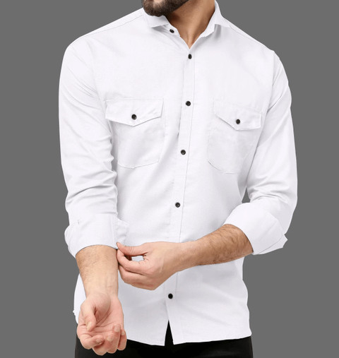 Troonpair Men Solid Casual White Shirt Buy Troonpair Men Solid