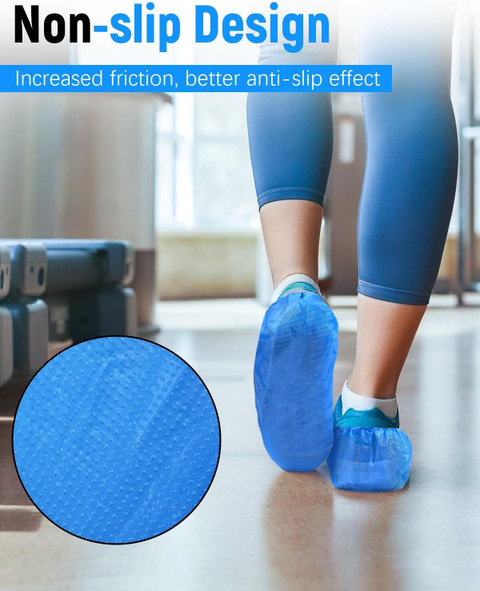 DISHIVA Disposable Shoe Covers, Non-Slip, Waterproof, Durable Shoe