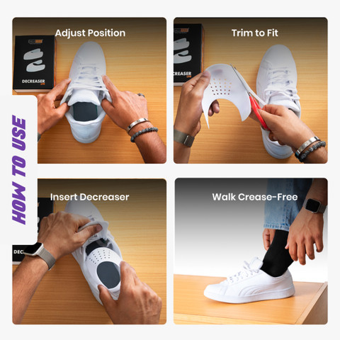 SNEAKARE Shoe Crease Protector Decreaser Lite, Small PU Toe Regular Shoe  Insole