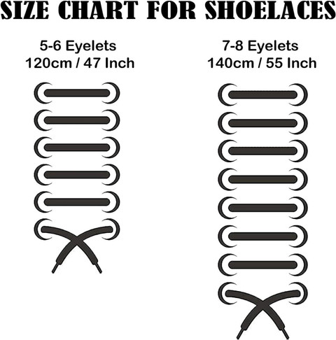 Lace Size Chart Where Can You Buy Shoe Laces SHOESHINE Round Oval