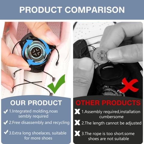 HASTHIP Rotating Automatic Buckle Shoes Black Lock Shoe