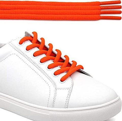 ELECSA Orange Oval Shoelaces Shoe Laces For Boys And Girls &women(2 pair  Shoe Lace - Main Image