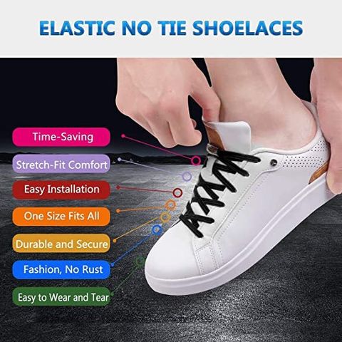 STORITE No Tie Elastic Shoe Laces with magnetic buckles for Kids
