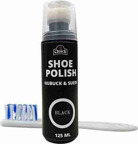 Quick Nubuck Suede Shoe Polish Color Black (Pack-125ML) Nubuck, Suede  Shoe Renovator