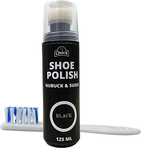 Quick Nubuck Suede Shoe Polish Color Black (Pack-125ML) Nubuck
