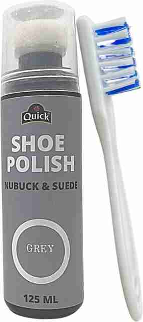 Quick Nubuck Suede Shoe Polish Color Grey (Pack 125 ML) Nubuck