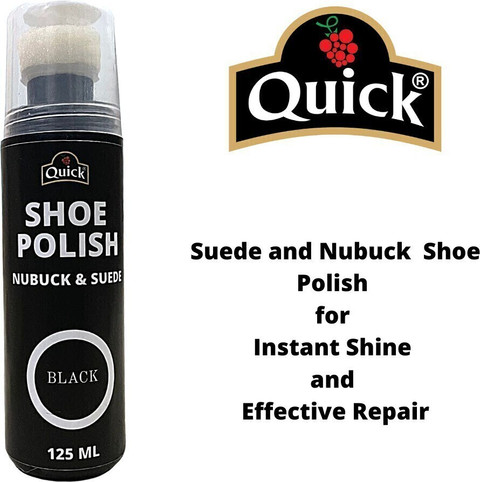 Quick Nubuck Suede Shoe Polish Color Black (Pack-125ML) Nubuck, Suede  Shoe Renovator
