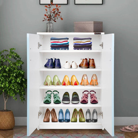 2-Piece Plastic Hollow Shoe Shelf Bracket - Two-Layer Hinge For Shoe Cabinet & Storage