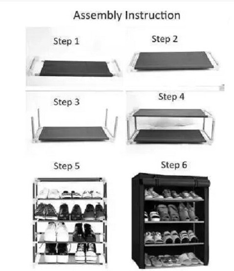 dbeautify Plastic Collapsible Shoe Stand Metal Collapsible Shoe Stand