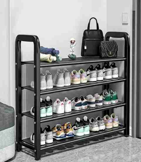Shoe Bench Four Tier Shoe Rack MEVIGO High Density 4-Tier Iron