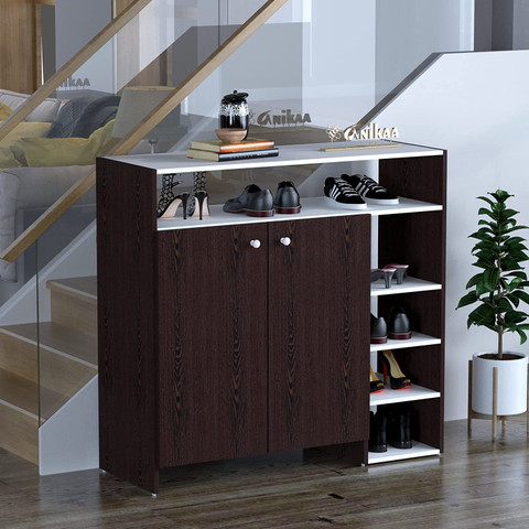 ANIKAA Shoe Cabinet, Slipper Stand, Storage Rack Engineered Wood