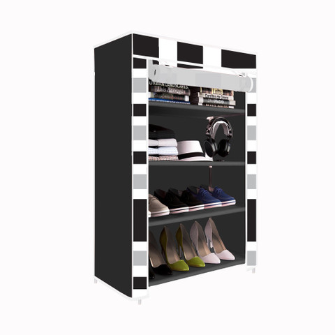 BEEYZELL Shelf Foldable Collapsible ShoeRack Plastic Collapsible