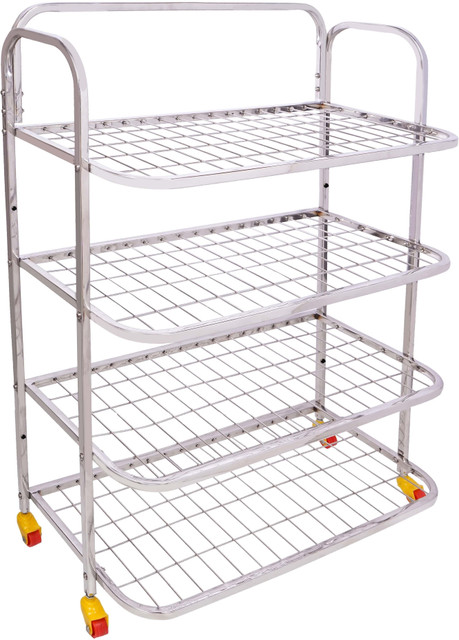 logenta Stainless Steel Shoe Rack/Shoe Stand Metal Shoe Rack