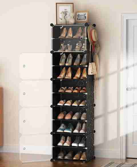 Price Moveable Shoe Rack VIPBOX Portable Shoe Organizer With Clear