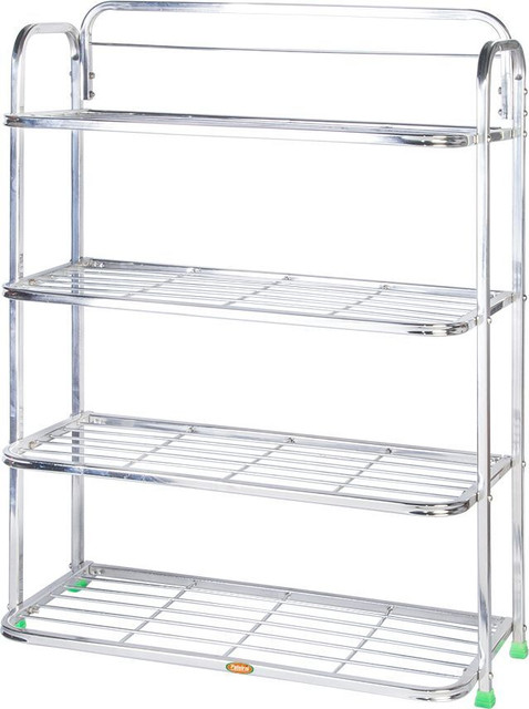 Patelraj Pure Stainless Steel Step Shelf Rack Metal Shoe Stand