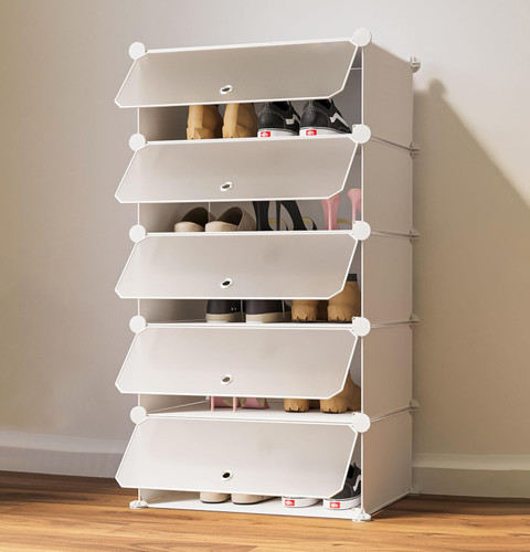 CITRODA Shoe Rack Shoe Stand DIY Plastic Shoerack Portable Storage