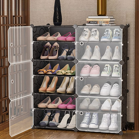 SNKR ESSENTIALS 12-Shelves-6-Door Shoe, Multipurpose Storage Rack