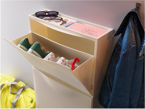 IKEA Shoe cabinet/storage, white, Pack of Plastic Shoe Rack