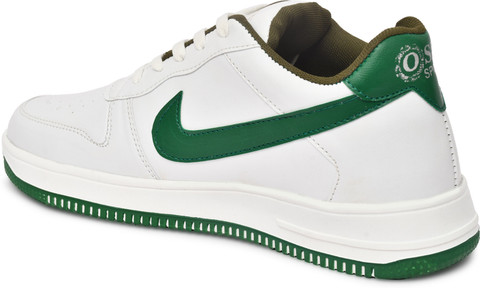 OSKY White Sneakers Sneakers For Men (White, Green) Sneakers For Men