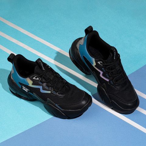 Running Shoes Furo Shoes Black Men Round-Toe Running Shoes